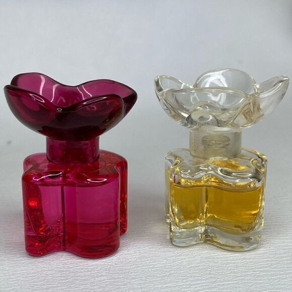 Vintage Oscar De La Renta Flower Shaped Perfume set of 2 - Picture 6 of 9
